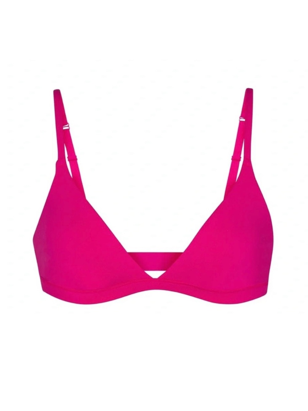 SKIMS Cotton Jersey Triangle Bralette in Raspberry 2X